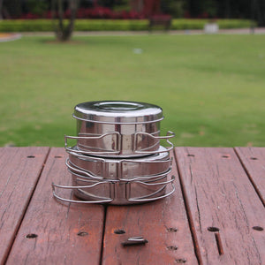 Elevate Your Outdoor Cooking with the Stainless Steel Camping Cookware Set