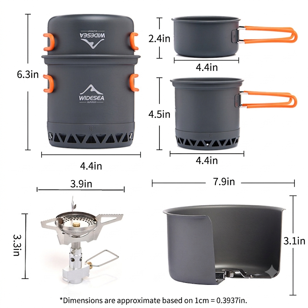 Widesea Outdoor Camping Cookware Set - 5 inch